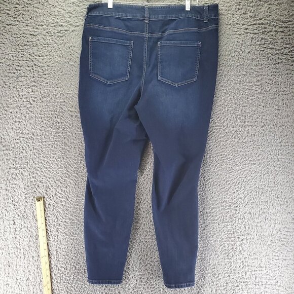 Maurices Jeans Women 20W Blue Everflex High Rise Stretch Slim Fit Skinny - Picture 10 of 11